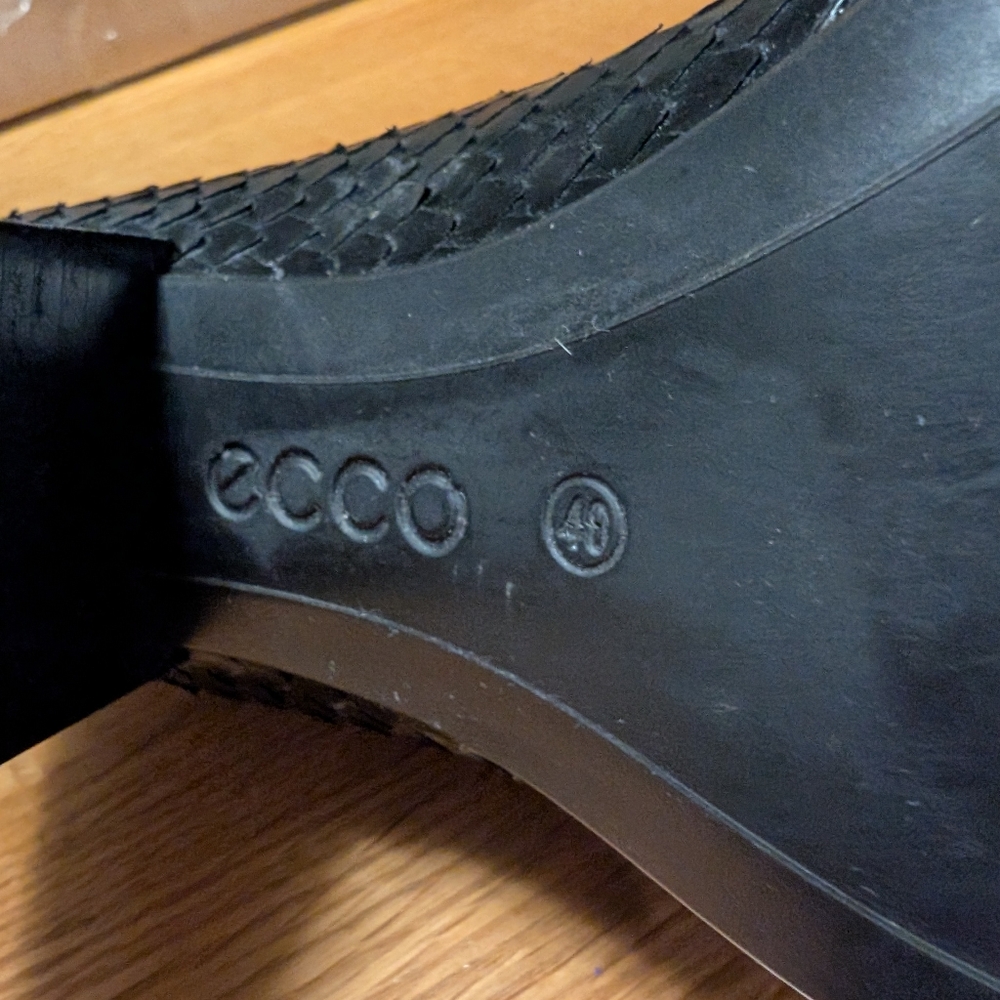 NWOT Ecco Shape 55 Leather Snakeskin Effect Boots,40 - Picture 6 of 8